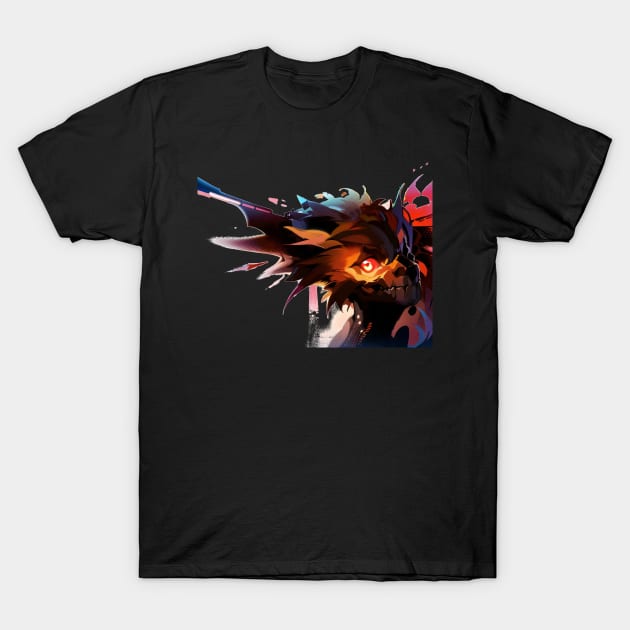 Wild Monkey Left Demon Wing T-Shirt by gkillerb